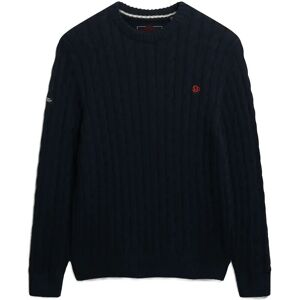 Superdry Cotton Cable Knit Crew M Navy M Superdry Cotton Cable Knit Crew M Navy M