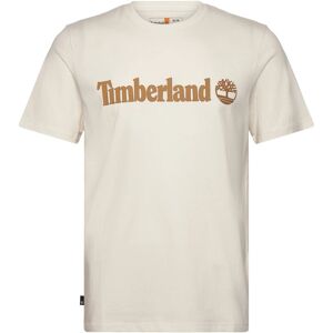 Timberland Linear Logo Short Sleeve Tee M Cream M Timberland Linear Logo Short Sleeve Tee M Cream M