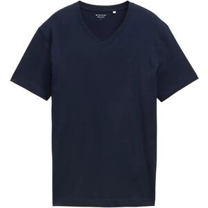 Tom Tailor V-Neck T-Shirt With Embro S Navy S Tom Tailor V-Neck T-Shirt With Embro S Navy S