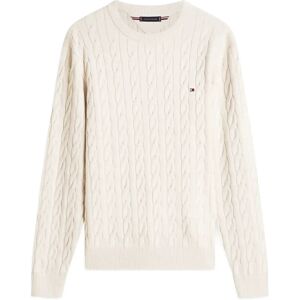 Tommy Hilfiger Classic Cotton Cable Crew Neck L Cream L Tommy Hilfiger Classic Cotton Cable Crew Neck L Cream L