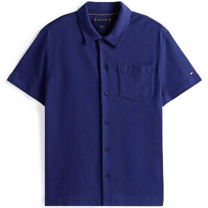 Tommy Hilfiger Open Knit Full Placket Reg Polo L Blue L Tommy Hilfiger Open Knit Full Placket Reg Polo L Blue L