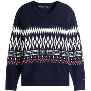 Tommy Hilfiger Placed Fairisle Wool Blend Crew S Navy S Tommy Hilfiger Placed Fairisle Wool Blend Crew S Navy S