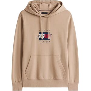 Tommy Hilfiger Linear Flag Graphic Hoodie S Beige S Tommy Hilfiger Linear Flag Graphic Hoodie S Beige S