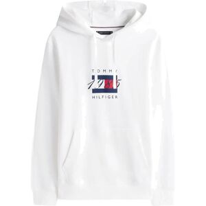 Tommy Hilfiger Linear Flag Graphic Hoodie XL White XL Tommy Hilfiger Linear Flag Graphic Hoodie XL White XL