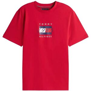 Tommy Hilfiger Linear Flag Graphic Tee L Red L Tommy Hilfiger Linear Flag Graphic Tee L Red L