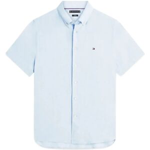 Tommy Hilfiger Pigment Dyed Linen Rf Shirt S/S XXL Blue XXL Tommy Hilfiger Pigment Dyed Linen Rf Shirt S/S XXL Blue XXL