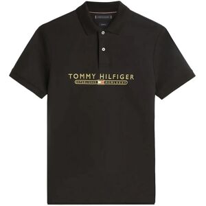 Tommy Hilfiger Icon Lux Interlock Reg Polo S Black S Tommy Hilfiger Icon Lux Interlock Reg Polo S Black S