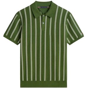 Tommy Hilfiger Knitted Vertical Stripe Ss Polo S Green S Tommy Hilfiger Knitted Vertical Stripe Ss Polo S Green S