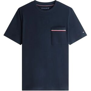 Tommy Hilfiger Global Stripe Pique Pocket Tee L Navy L Tommy Hilfiger Global Stripe Pique Pocket Tee L Navy L