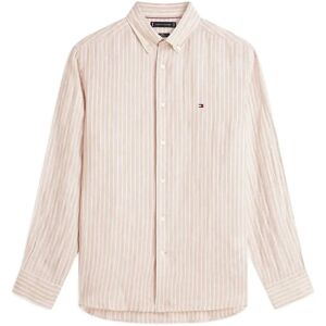 Tommy Hilfiger Linen Bengal Stripe Rf Shirt XL Beige XL Tommy Hilfiger Linen Bengal Stripe Rf Shirt XL Beige XL