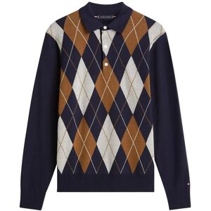 Tommy Hilfiger Argyle Ls Rugby L Navy L Tommy Hilfiger Argyle Ls Rugby L Navy L