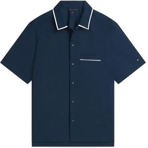 Tommy Hilfiger Dc Summer Wool S/S/ Shirt XXL Navy XXL Tommy Hilfiger Dc Summer Wool S/S/ Shirt XXL Navy XXL