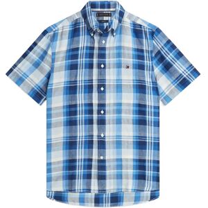 Tommy Hilfiger Linen Blend Check Plaid S/S S Blue S Tommy Hilfiger Linen Blend Check Plaid S/S S Blue S