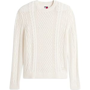 Tommy Jeans Tjm Slm Badge Cable Knit Sweater XXXL White XXXL Tommy Jeans Tjm Slm Badge Cable Knit Sweater XXXL White XXXL