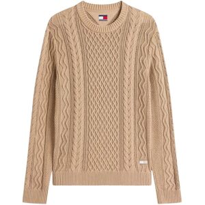 Tommy Jeans Tjm Slm Badge Cable Knit Sweater XXXL Beige XXXL Tommy Jeans Tjm Slm Badge Cable Knit Sweater XXXL Beige XXXL