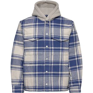 VANS Piedmont Hooded Plaid Shacket XXL Blue XXL VANS Piedmont Hooded Plaid Shacket XXL Blue XXL