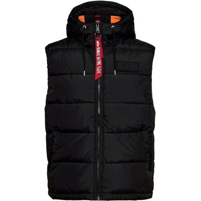 Alpha Industries Hooded Puffer Vest Fd XXL Black XXL Alpha Industries Hooded Puffer Vest Fd XXL Black XXL