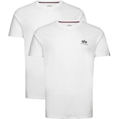 Alpha Industries Basic T-Shirt Sl 2 Pack L White L Alpha Industries Basic T-Shirt Sl 2 Pack L White L