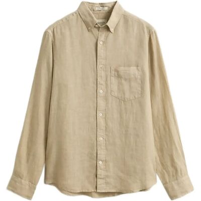 Gant Reg Gmnt Dyed Linen Shirt M Beige M Gant Reg Gmnt Dyed Linen Shirt M Beige M