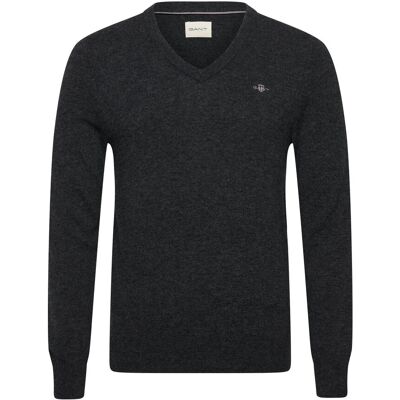 Gant Lambswool Blend V-Neck XXL Grey XXL Gant Lambswool Blend V-Neck XXL Grey XXL