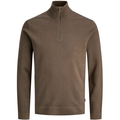 Jack & Jones Jprblamilano Spring Knit Half Zip XXL Brown XXL Jack & Jones Jprblamilano Spring Knit Half Zip XXL Brown XXL