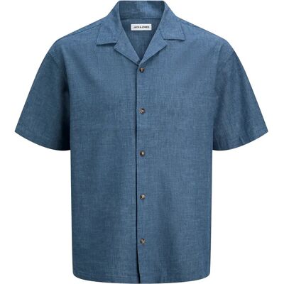 Jack & Jones Jjesummer Linen Blend Resort Shirt Ss Sn L Blue L Jack & Jones Jjesummer Linen Blend Resort Shirt Ss Sn L Blue L