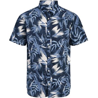 Jack & Jones Jjhonolulu Aop Shirt Ss S Navy S Jack & Jones Jjhonolulu Aop Shirt Ss S Navy S