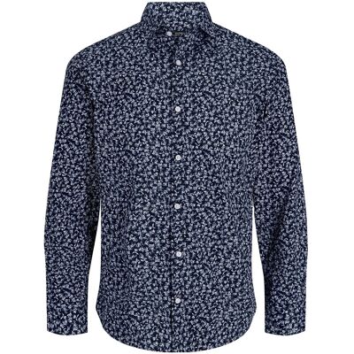 Jack & Jones Jprblablackpool Print Ls Shirt L Navy L Jack & Jones Jprblablackpool Print Ls Shirt L Navy L