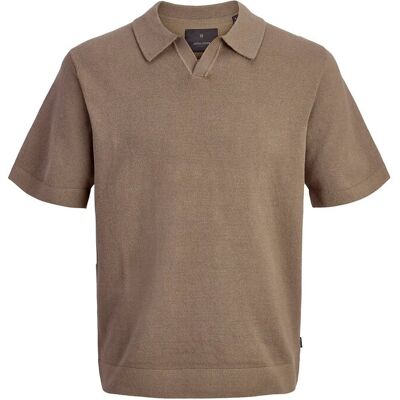 Jack & Jones Jprblamilano Spring Split Neck Ss Sn L Brown L Jack & Jones Jprblamilano Spring Split Neck Ss Sn L Brown L