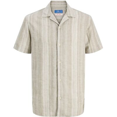 Jack & Jones Jprblusummer Lin. Blen Dobby Ss Shirt Sn M Beige M Jack & Jones Jprblusummer Lin. Blen Dobby Ss Shirt Sn M Beige M
