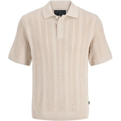 Jack & Jones Jprblawinston Knit Polo Ss Sn XXL Beige XXL Jack & Jones Jprblawinston Knit Polo Ss Sn XXL Beige XXL