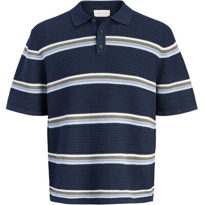Jack & Jones Jormaine Knit Stripe Polo Sn XS Navy XS Jack & Jones Jormaine Knit Stripe Polo Sn XS Navy XS