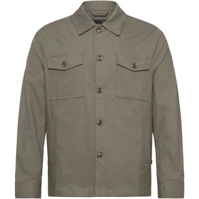 Lindbergh Black Stretch Cotton Overshirt XXL Khaki XXL Lindbergh Black Stretch Cotton Overshirt XXL Khaki XXL