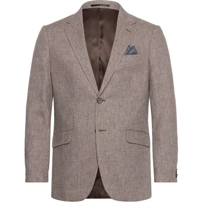 Lindbergh Black Linen Blend Houndstooth Blazer 46 Brown 46 Lindbergh Black Linen Blend Houndstooth Blazer 46 Brown 46