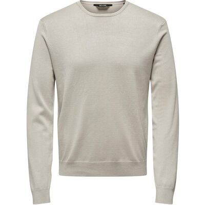 ONLY & SONS Onswyler Reg 14 Ls Crew Knit Noos XS Beige XS ONLY & SONS Onswyler Reg 14 Ls Crew Knit Noos XS Beige XS