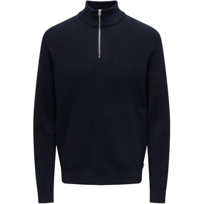 ONLY & SONS Onsphil Reg 12 Struc Half Zip Knit Noos XL Navy XL ONLY & SONS Onsphil Reg 12 Struc Half Zip Knit Noos XL Navy XL