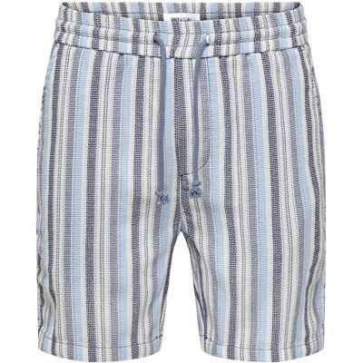 ONLY & SONS Onstrev Life Reg Stru Stripe Shorts Noos XXL Blue XXL ONLY & SONS Onstrev Life Reg Stru Stripe Shorts Noos XXL Blue XXL