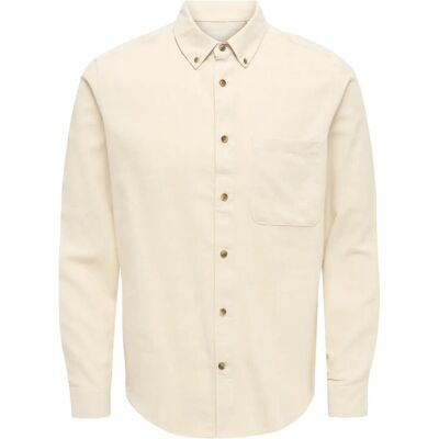 ONLY & SONS Onsgudmund Slim 1-Pkt Solid Shirt Noos XS Cream XS ONLY & SONS Onsgudmund Slim 1-Pkt Solid Shirt Noos XS Cream XS