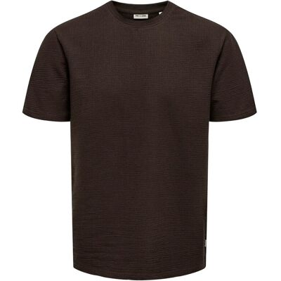 ONLY & SONS Onskian Life Reg Seersucker Ss Tee Noos XS Brown XS ONLY & SONS Onskian Life Reg Seersucker Ss Tee Noos XS Brown XS