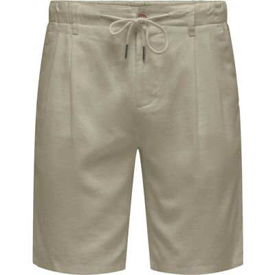 ONLY & SONS Onsleo Linen Mix 0048 Shorts XS Beige XS ONLY & SONS Onsleo Linen Mix 0048 Shorts XS Beige XS