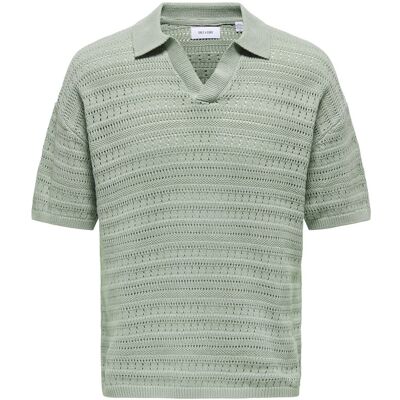 ONLY & SONS Onsgrayson Ds 5 Chochet Polo Knit Noos L Green L ONLY & SONS Onsgrayson Ds 5 Chochet Polo Knit Noos L Green L