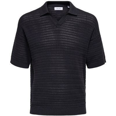 ONLY & SONS Onsthiago Ds 7 Ss Resort Crochet Polo L Navy L ONLY & SONS Onsthiago Ds 7 Ss Resort Crochet Polo L Navy L