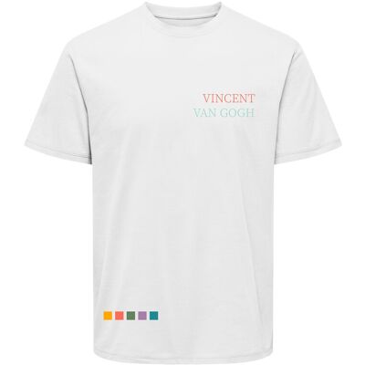 ONLY & SONS Onsvan Gogh Reg Ss Tee XS White XS ONLY & SONS Onsvan Gogh Reg Ss Tee XS White XS