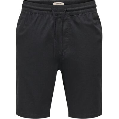 ONLY & SONS Onsreid Slim 0571 Slub Shorts Vd XS Black XS ONLY & SONS Onsreid Slim 0571 Slub Shorts Vd XS Black XS