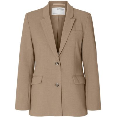 Selected Slfrita Ls Classic Blazer Camel Mel Noos 36 Brown 36 Selected Slfrita Ls Classic Blazer Camel Mel Noos 36 Brown 36