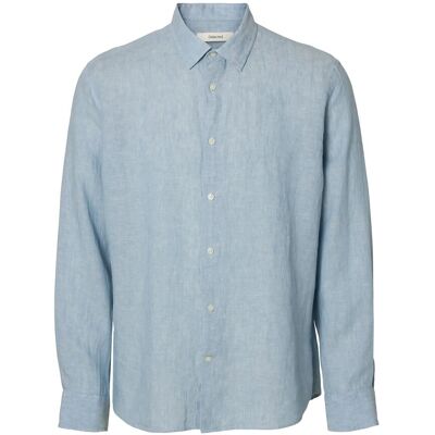 Selected Slmclaus-Kylian Linen Reg Ls Shirt Noos S Blue S Selected Slmclaus-Kylian Linen Reg Ls Shirt Noos S Blue S