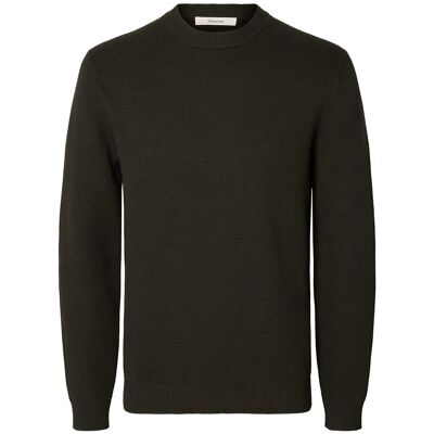 Selected Slmdane Ls Knit Structure Crew Neck Noos L Khaki L Selected Slmdane Ls Knit Structure Crew Neck Noos L Khaki L