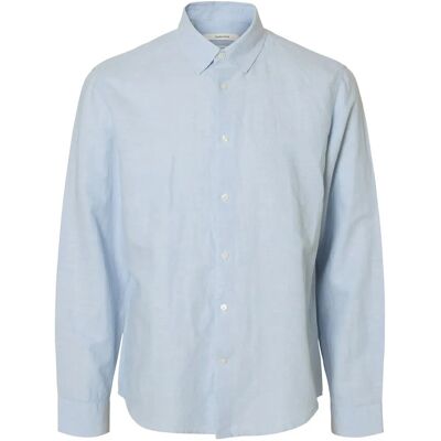 Selected Slmregclay Linenblend Ls Shirt Cla Noos L Blue L Selected Slmregclay Linenblend Ls Shirt Cla Noos L Blue L