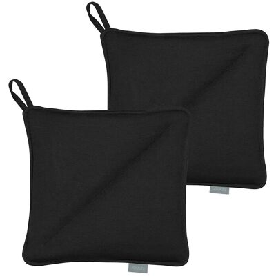 Södahl Grydelapper 20X20 Soft 2 Stk. Black 20X20CM Black 20X20CM Södahl Grydelapper 20X20 Soft 2 Stk. Black 20X20CM Black 20X20CM