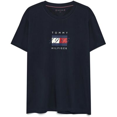 Tommy Hilfiger Linear Flag Graphic Tee M Navy M Tommy Hilfiger Linear Flag Graphic Tee M Navy M